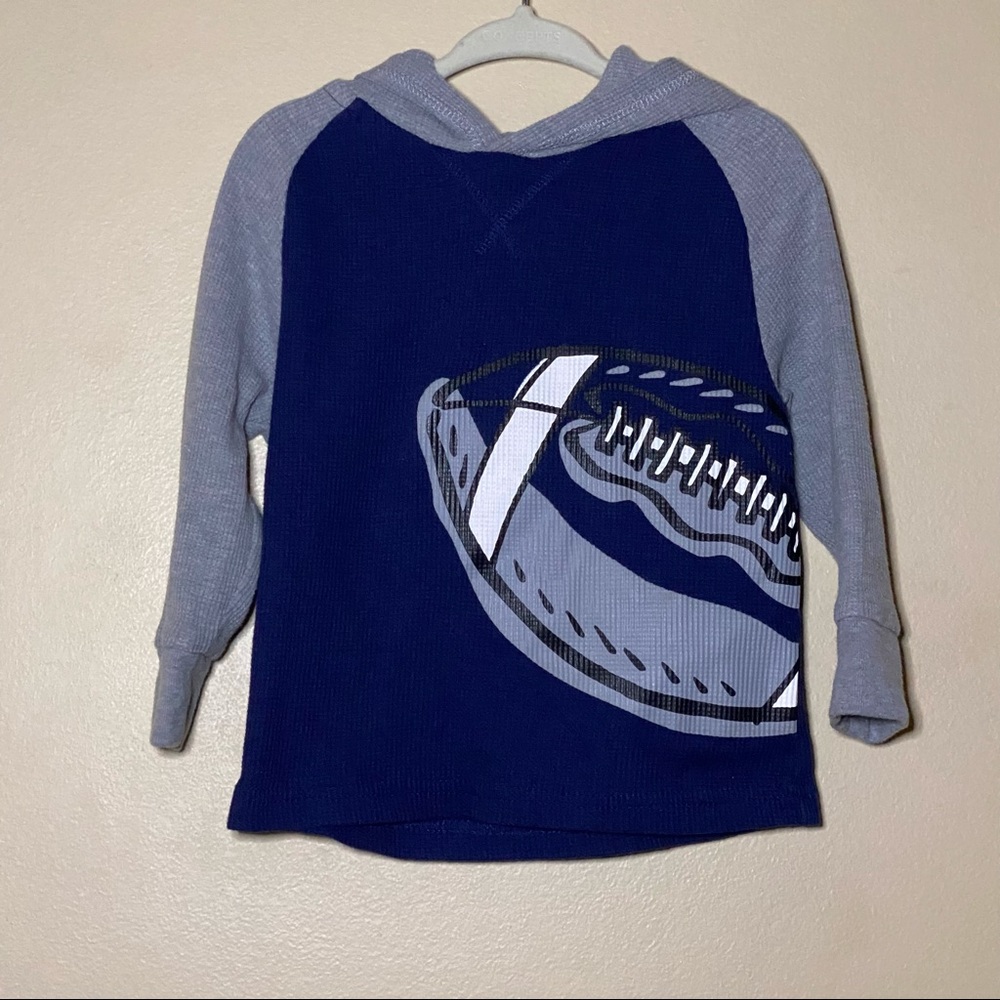 Garanimals Boys Black & Gray Football Hooded Long Sleeve Size 2T/NP2